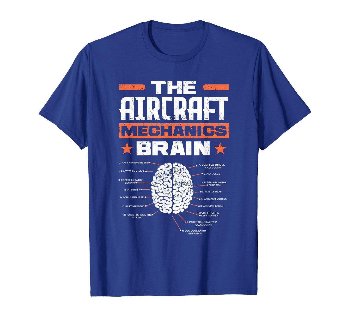 Aircraft Mechanics Brain Aviation Funny Aircraft Mechanic T-Shirt
