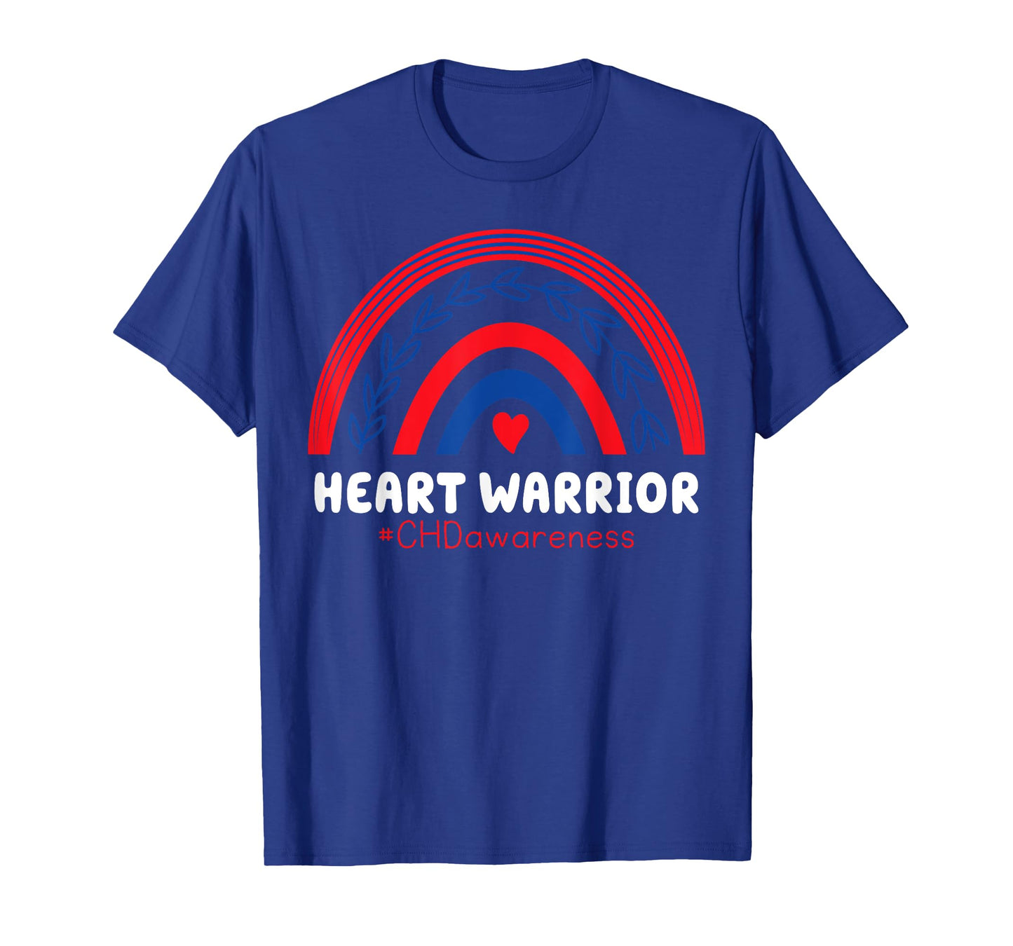 CHD Warrior Red & Blue Rainbow Heart Disease Awareness T-Shirt