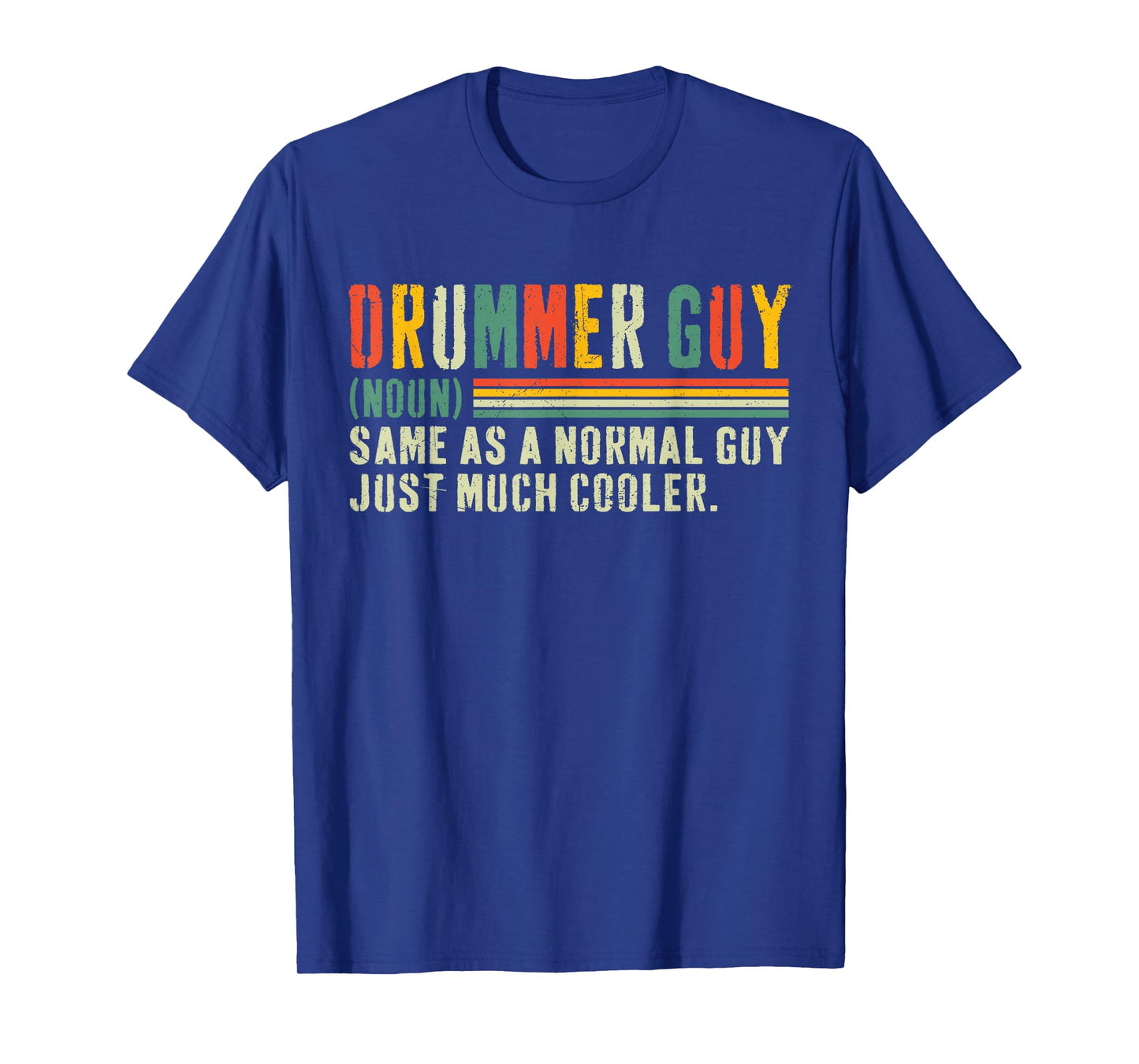 Drummer Guy Cool Vintage Drummer Guy Definition T-Shirt, Small, Black