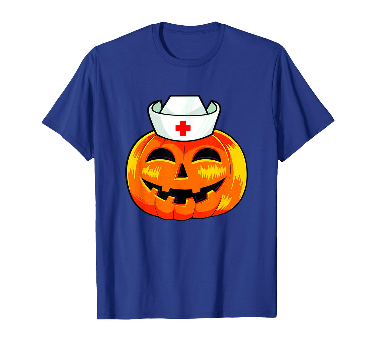 Nurse Halloween Scary Pumpkin Costume Nurse ER CNA ICU Women T-Shirt
