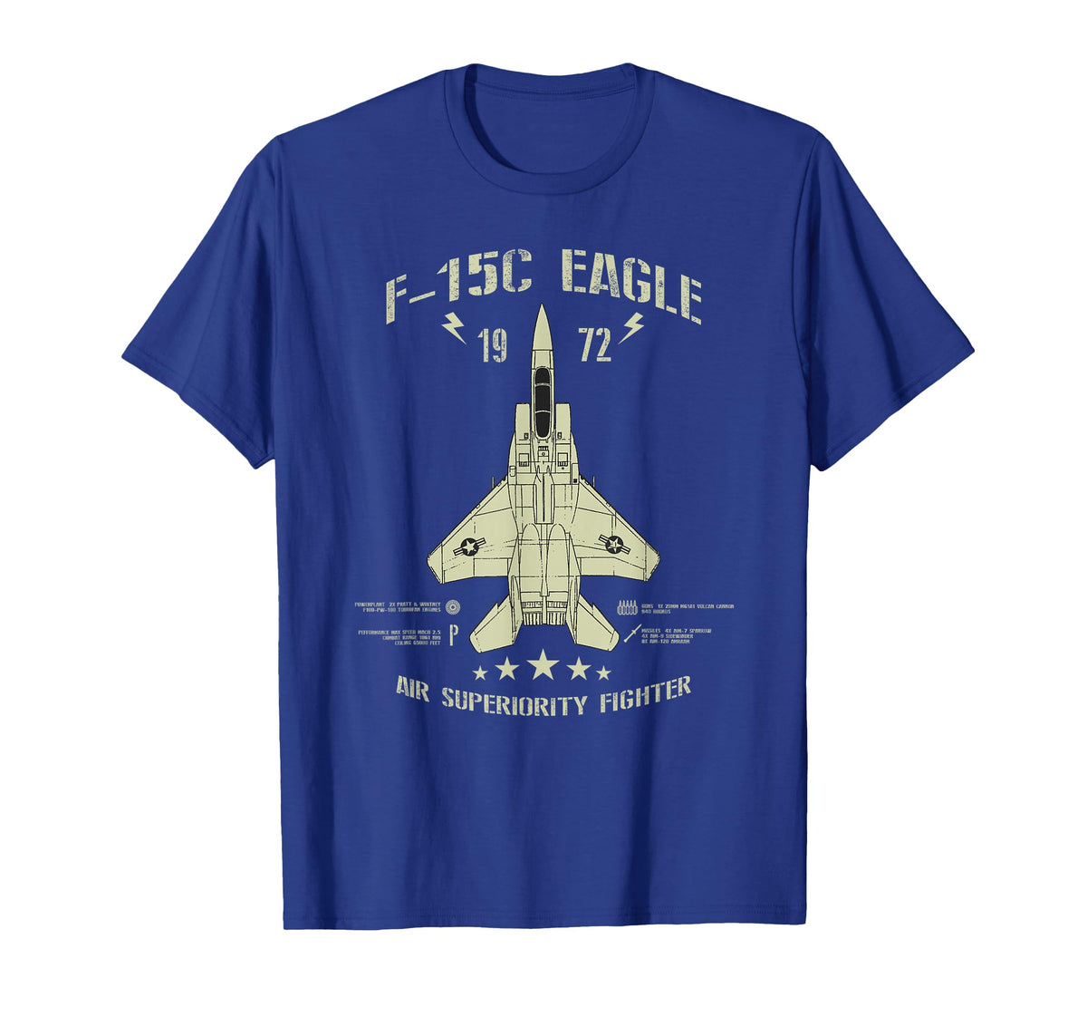 F-15 Eagle Jet Fighter Technical Drawing T-Shirt