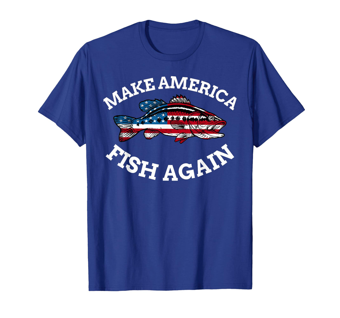 4th of July Fishing American Flag Make America Fish Again T-Shirt