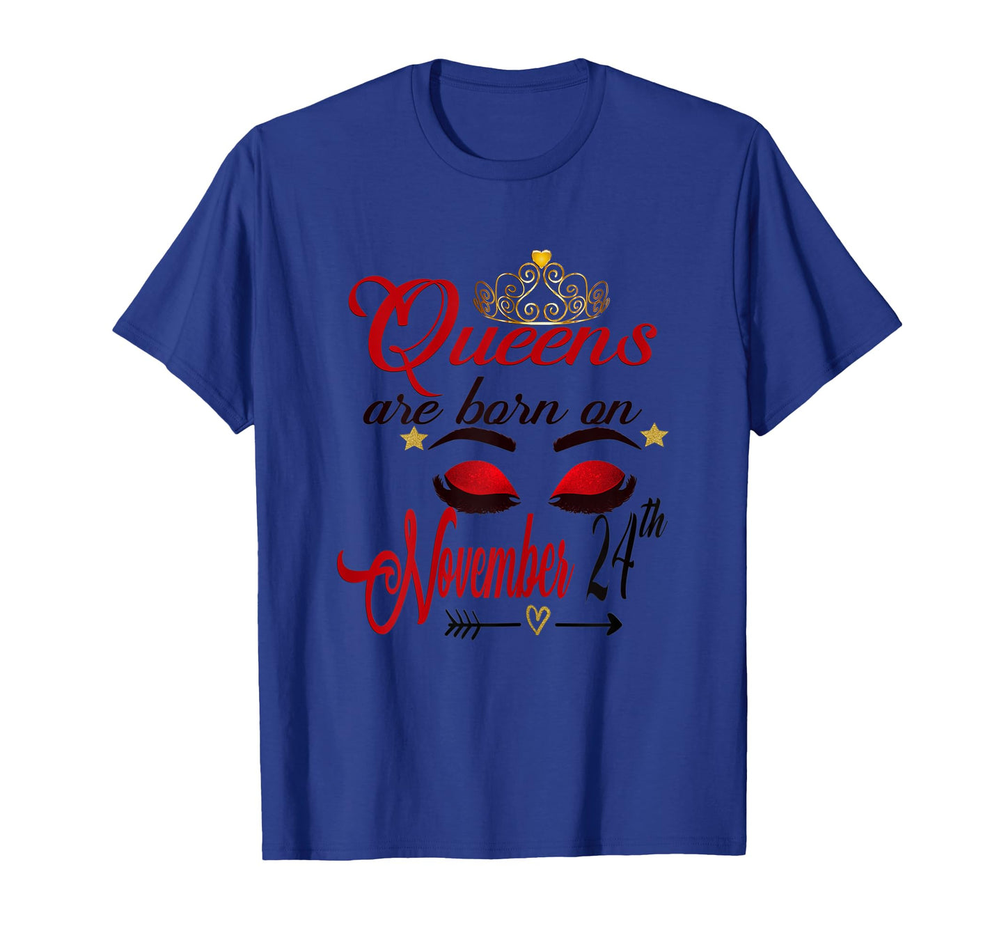 Womens Queens are Born on November 24th Sagittarius Birthday Girl T-Shirt