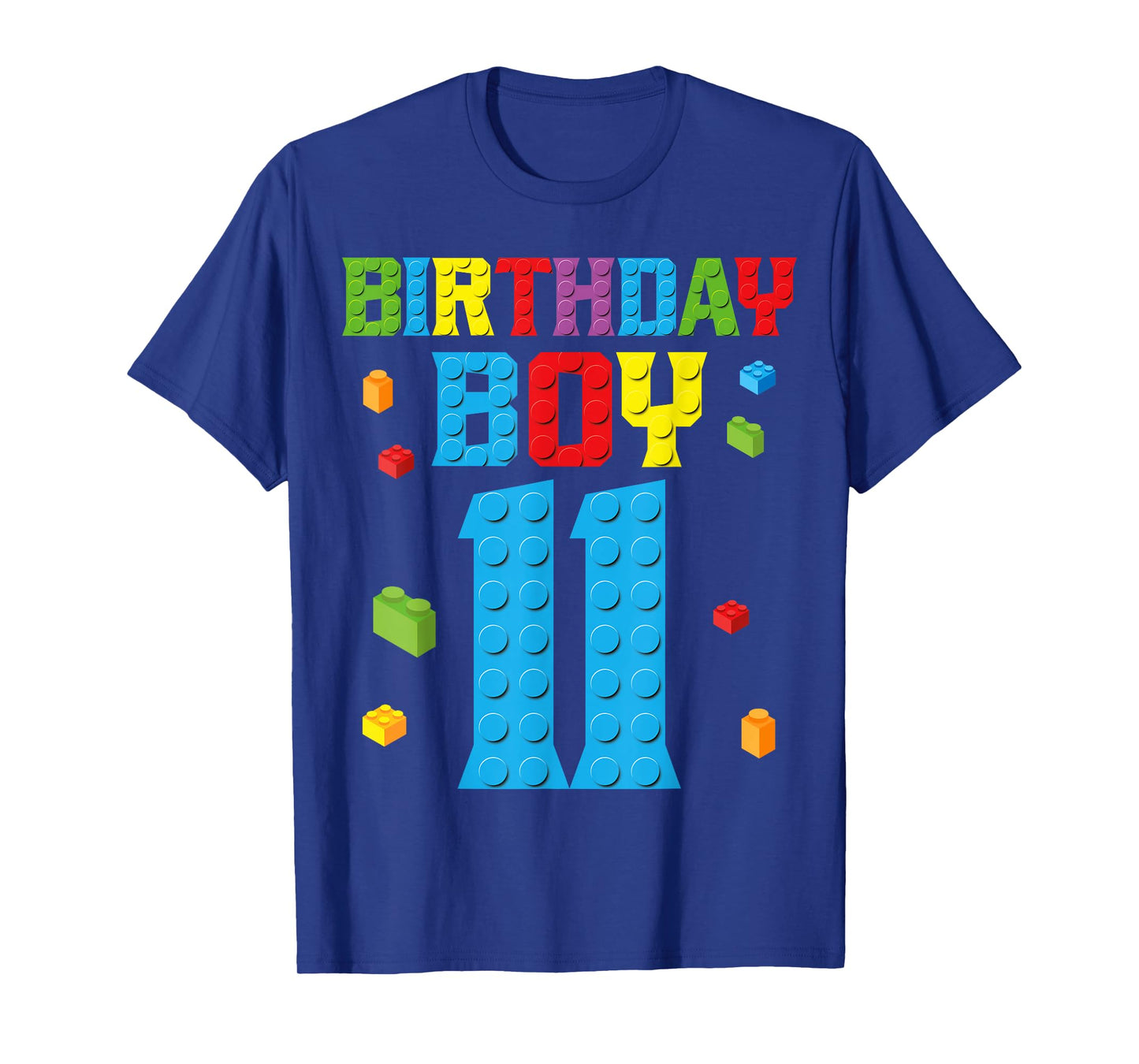 Master Builder 11th Birthday Boy 11 Year Building Bricks T-Shirt