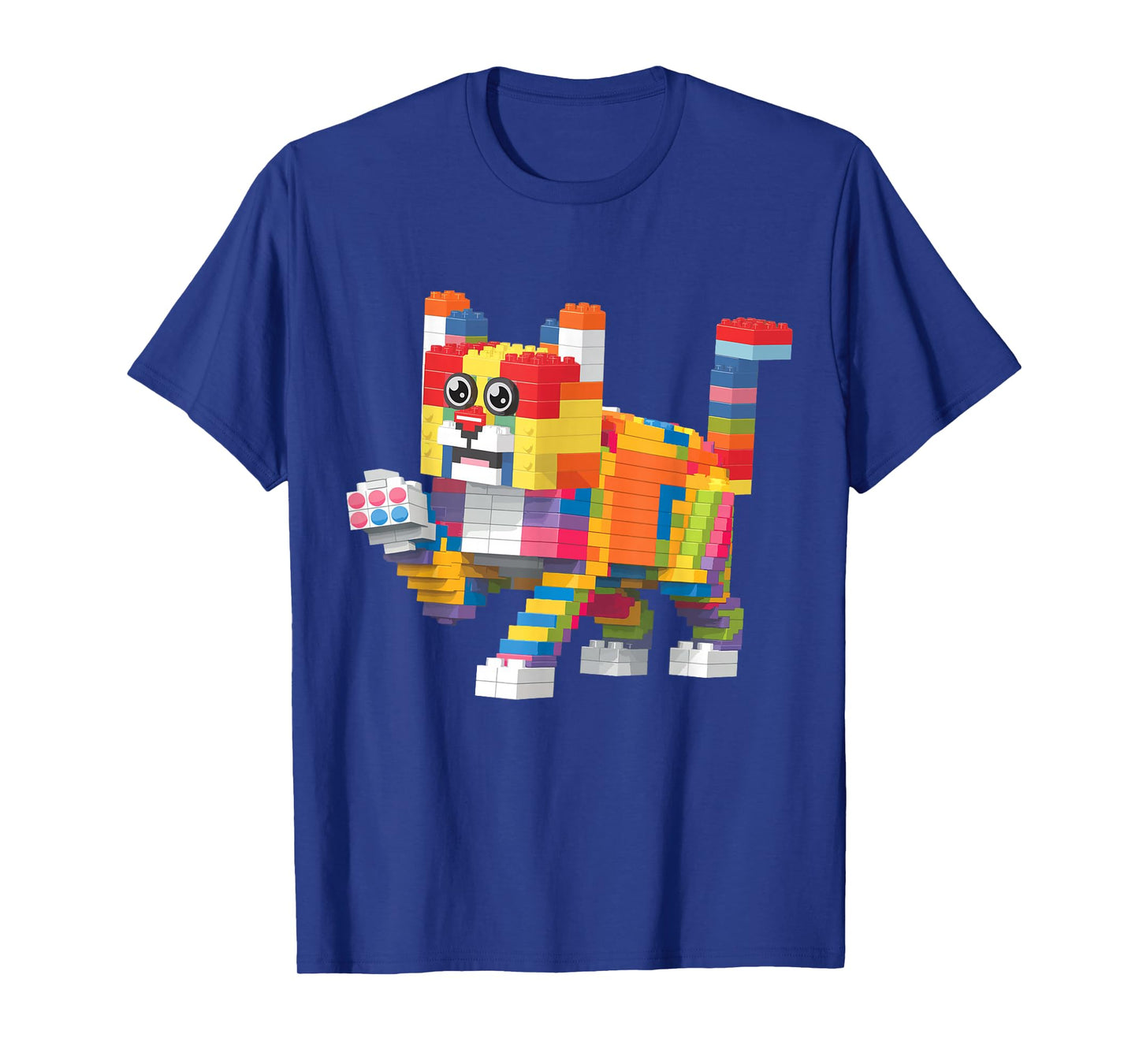Cat Brick Master Builder Block Building Brick Builder T-Shirt