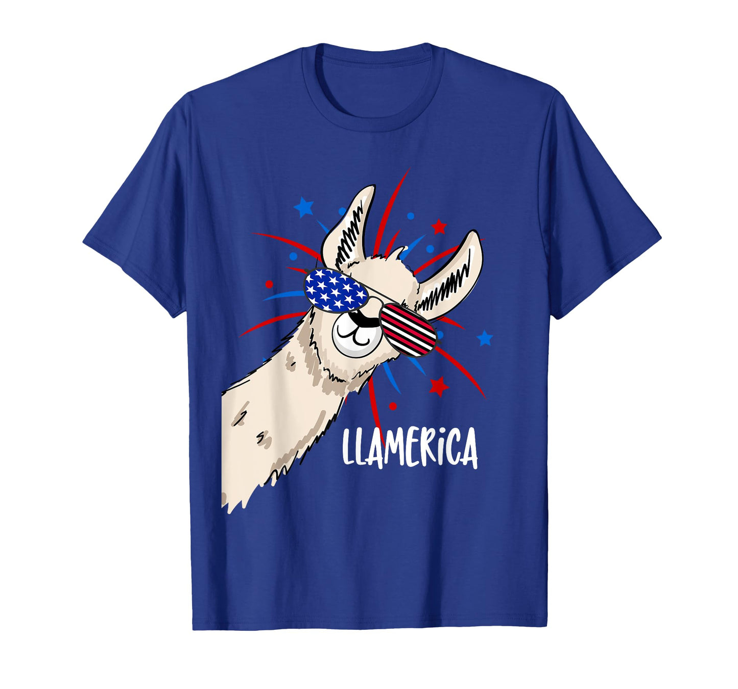 Funny Patriotic Llama Party Shirt For The Fourth Of July T-Shirt