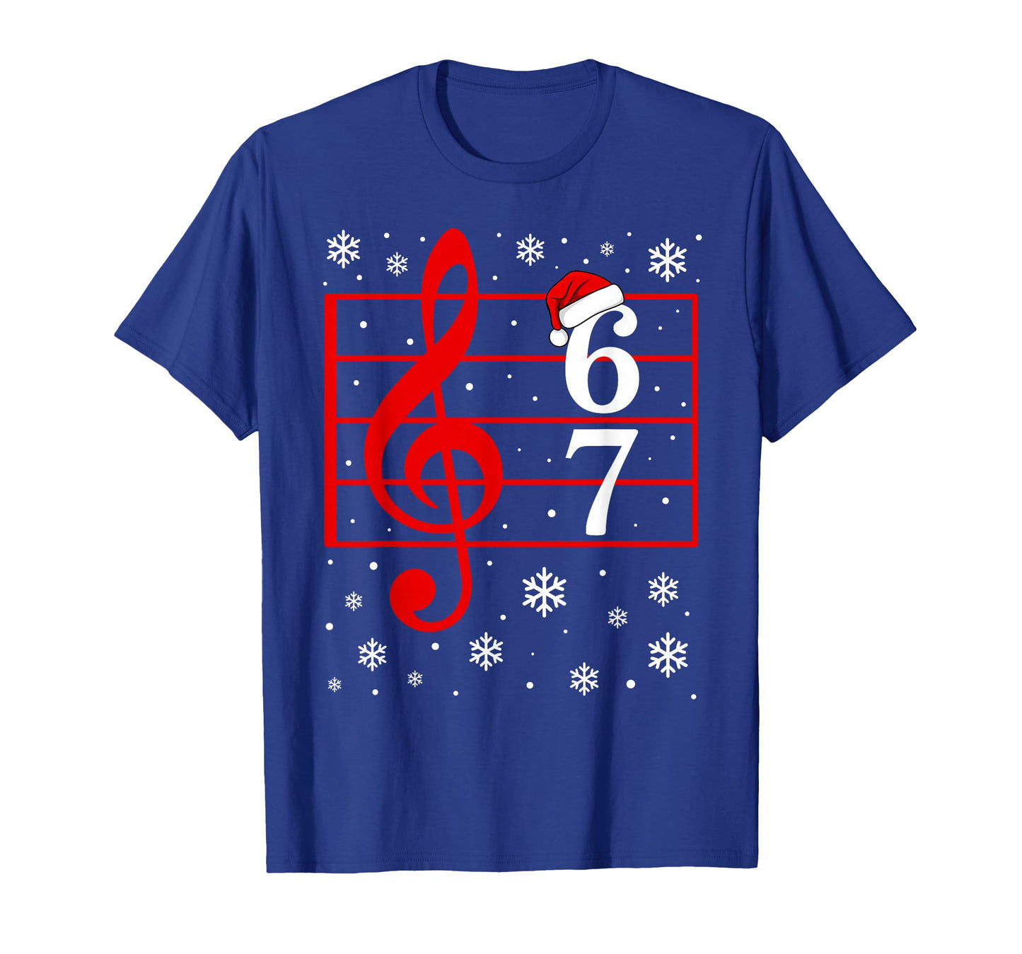 67 Music Meme Slang Musician Santa Music Teacher Christmas T-Shirt