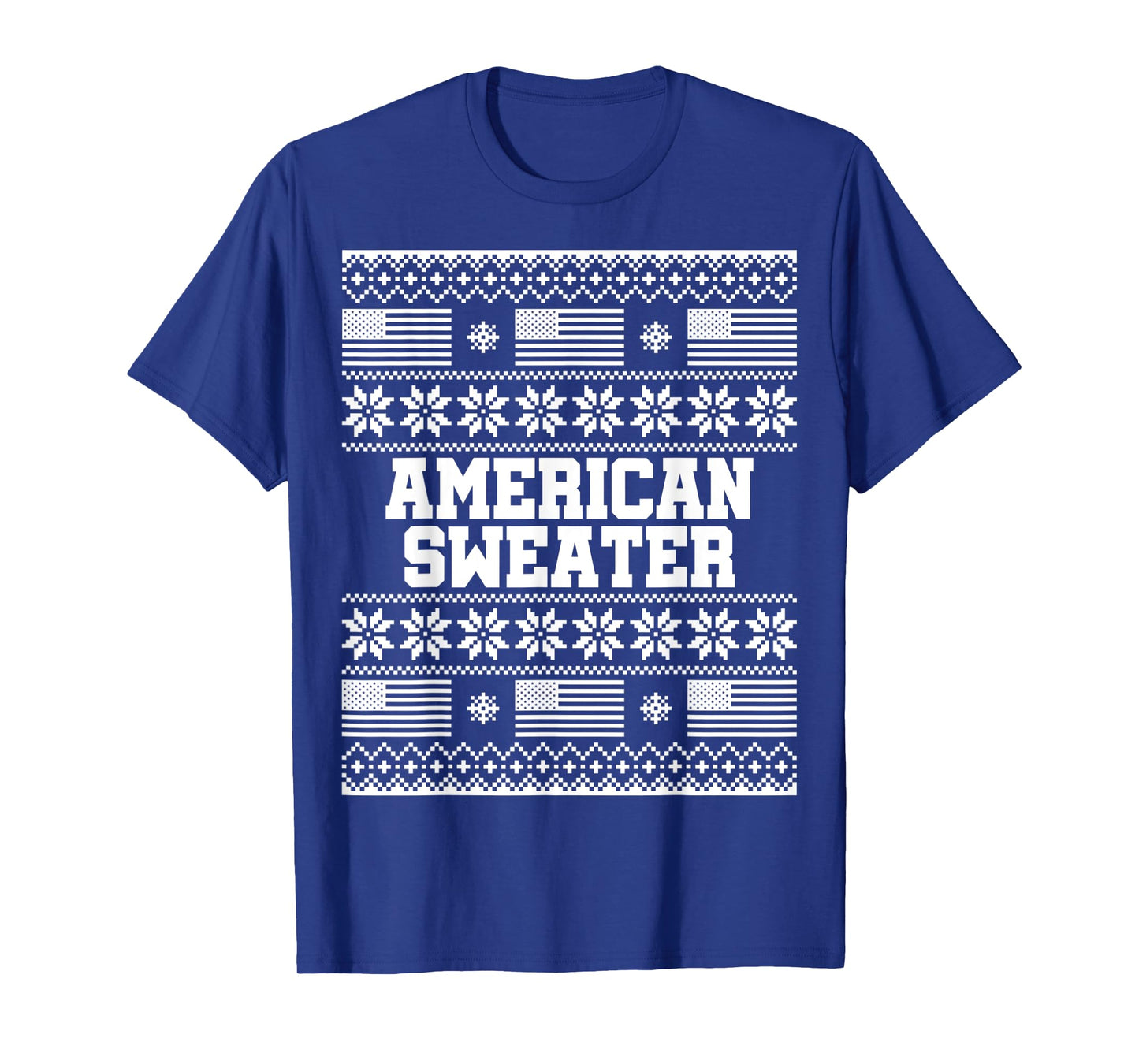 USA Flag American Sweater Men Women Christmas Ugly Sweater T-Shirt
