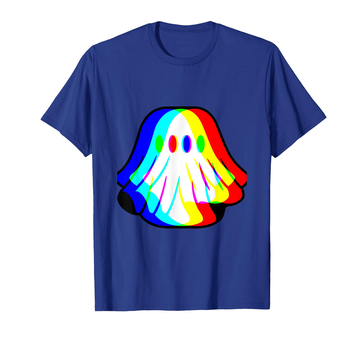 Funny Ghost Trippy Vaporwave Halloween Techno Rave Party T-Shirt