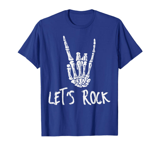 Skeleton Rocker Hand Punk Rock Music Men Boys Kids Youth T-Shirt