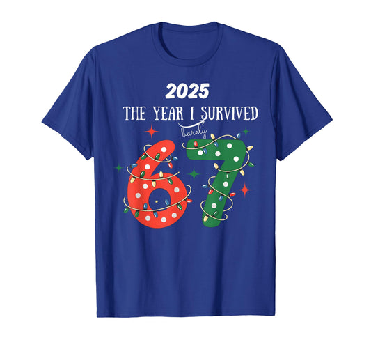 2025 The Year I Survived 67 Funny Meme Six Seven Christmas T-Shirt