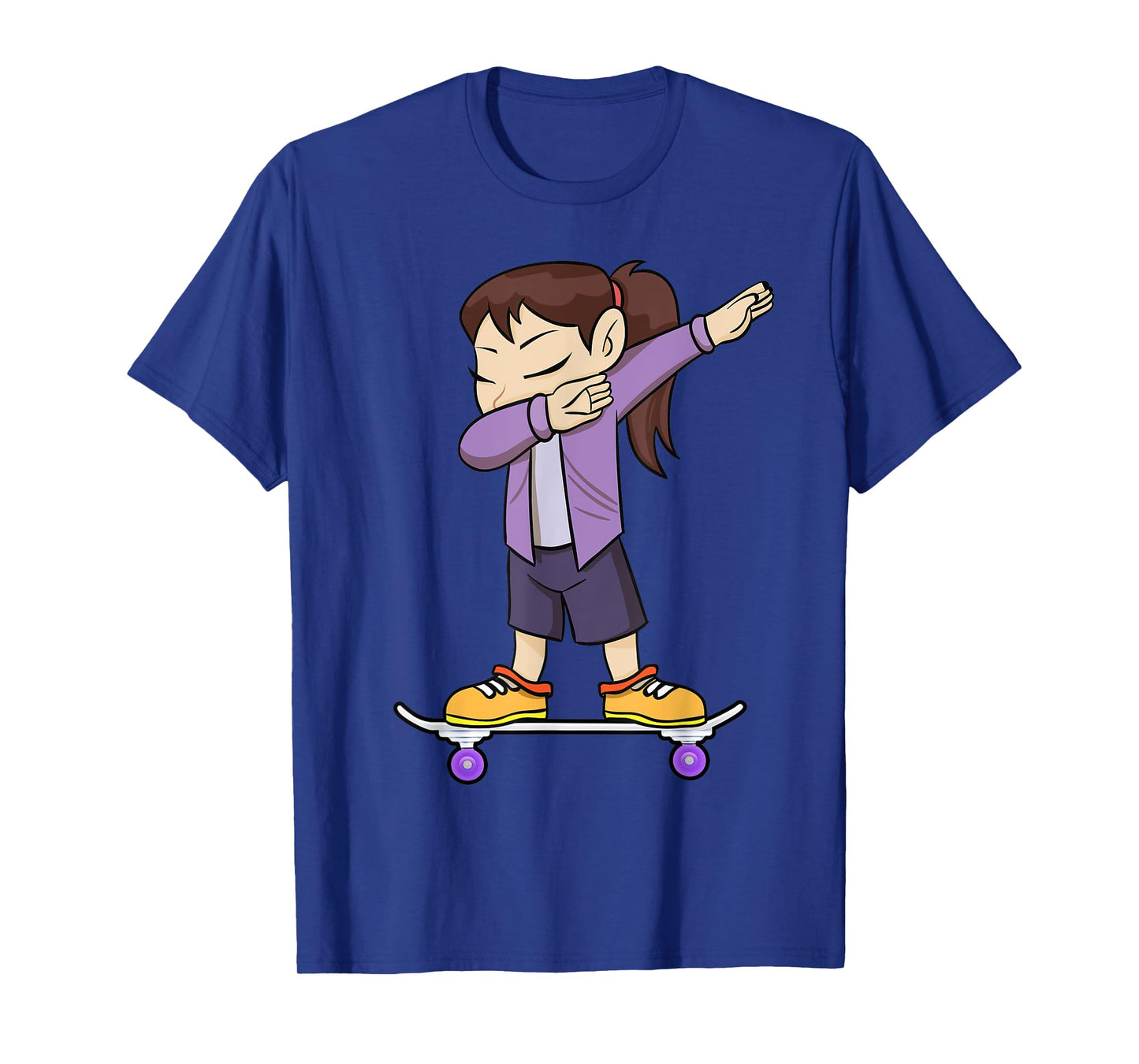 Skateboarding Teenage Girl on Skateboard Gift for Skater T-Shirt