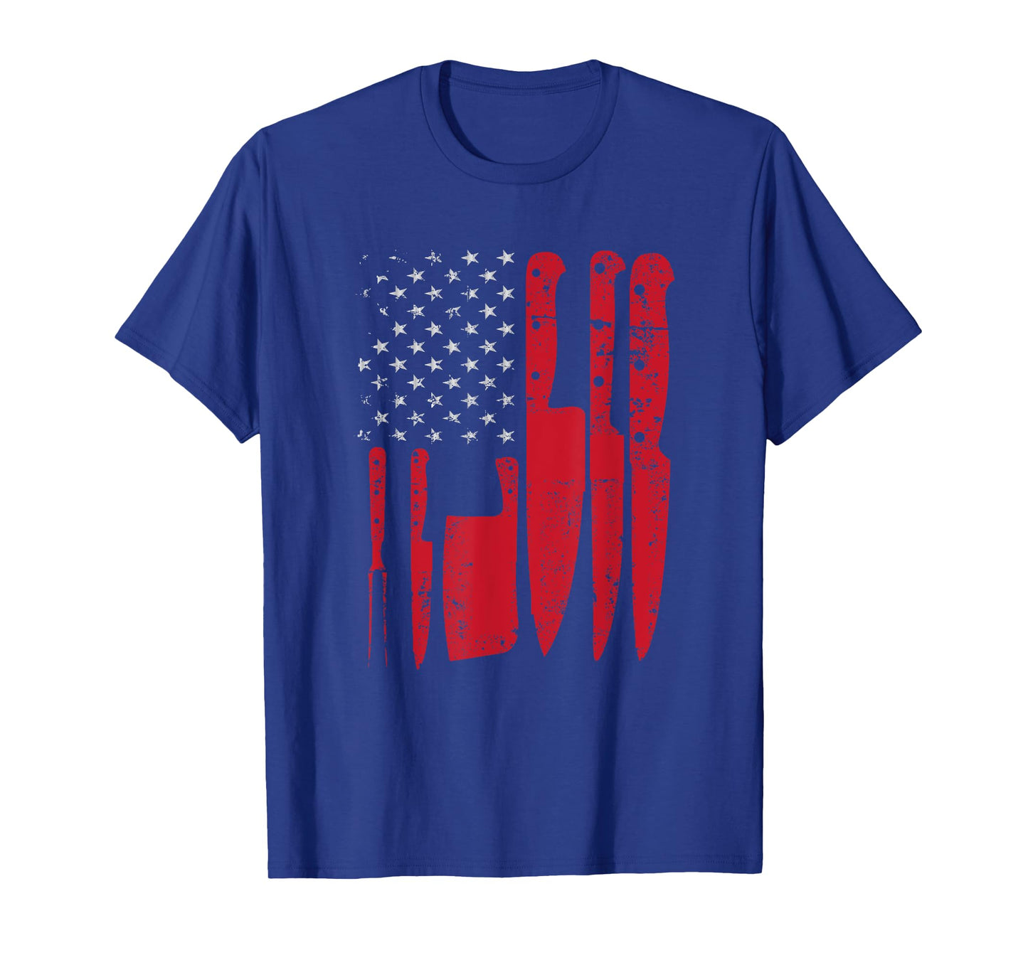 American Flag Kitchen Butcher Knife Set Women Men T-Shirt
