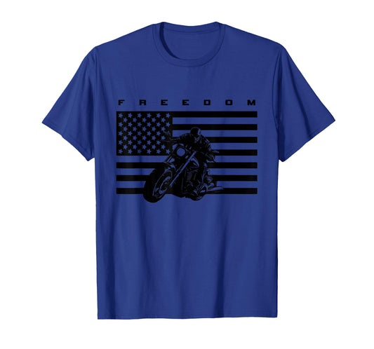 American Flag Motorcycle Apparel - Motorcycle T-Shirt