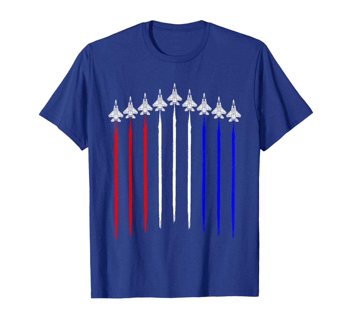 F-15 Eagle Squadron USA Airplane Contrails American Flag F15 T-Shirt for Women Men