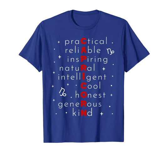 Capricorn Zodiac Sign Men Women Kids Horoscope Birthday T-Shirt