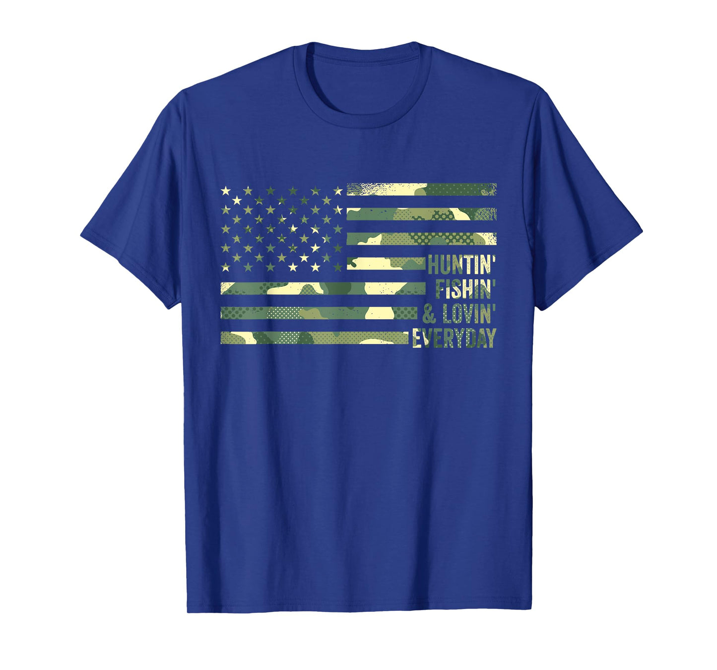American Flag Hunter Hunting Fisherman Fishing T-Shirt