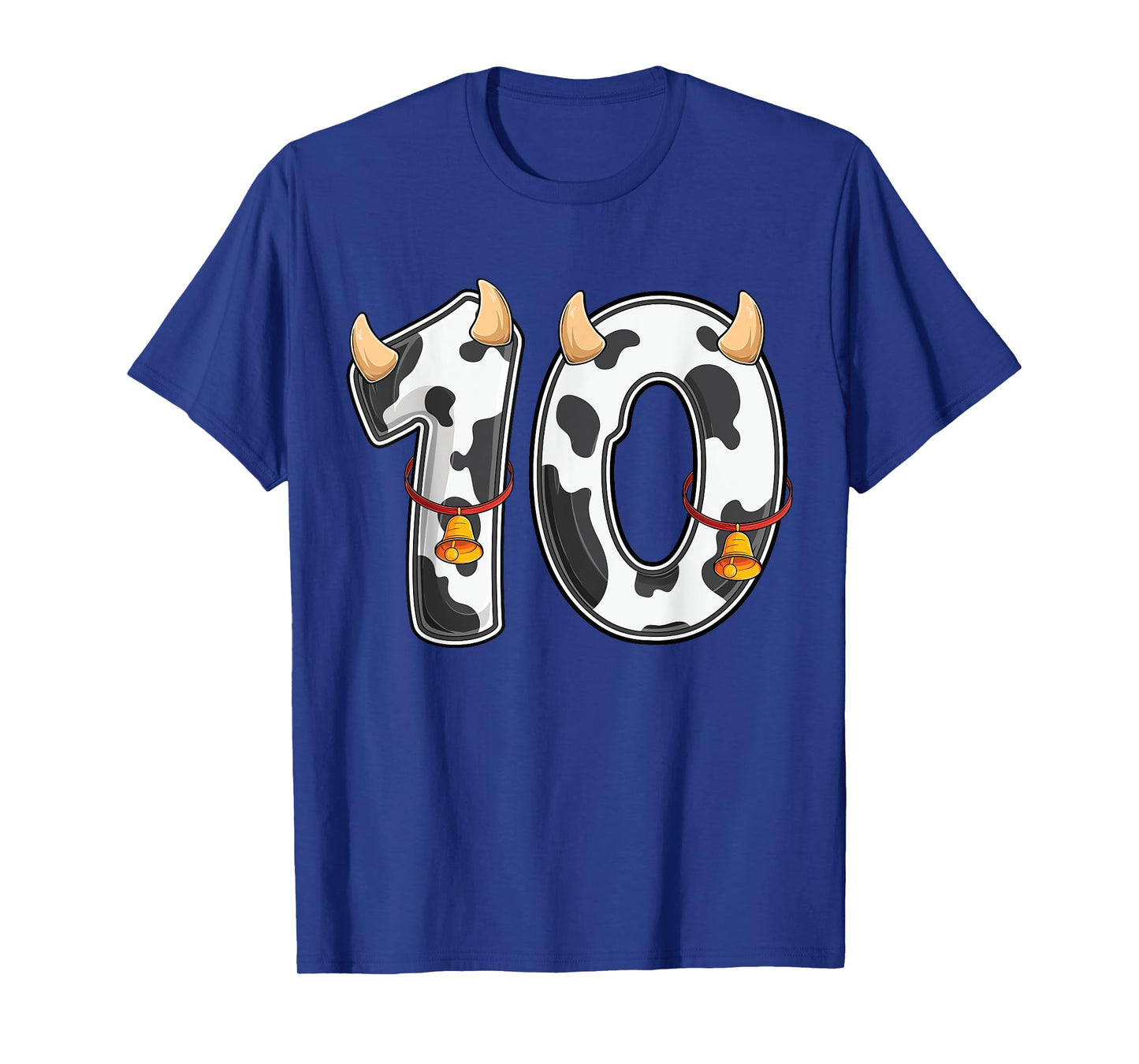 Cow Girl Boy Farmer 10th Birthday Ten 10 Years Old Bday Kids T-Shirt