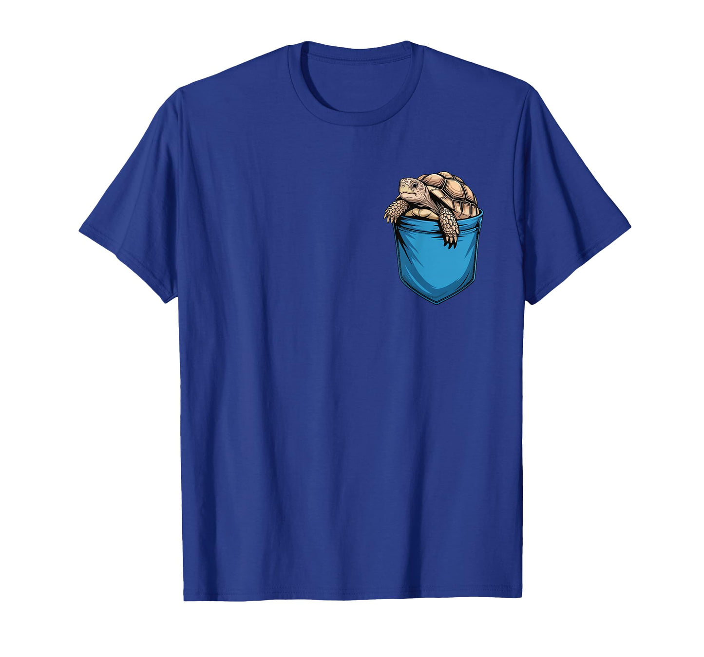 Cute Pocket Sulcata Tortoise Lovers T-Shirt