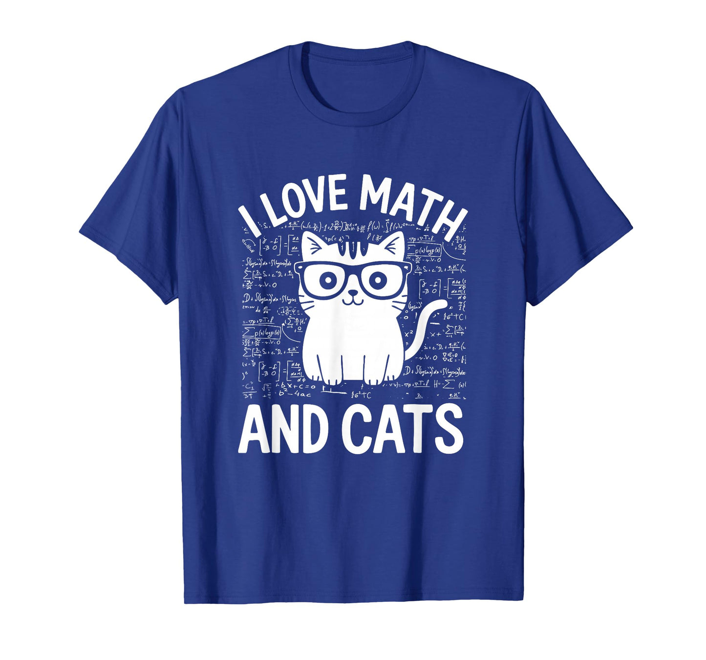 Funny Math and Cats Apparel for Teachers Students Cat Lovers T-Shirt