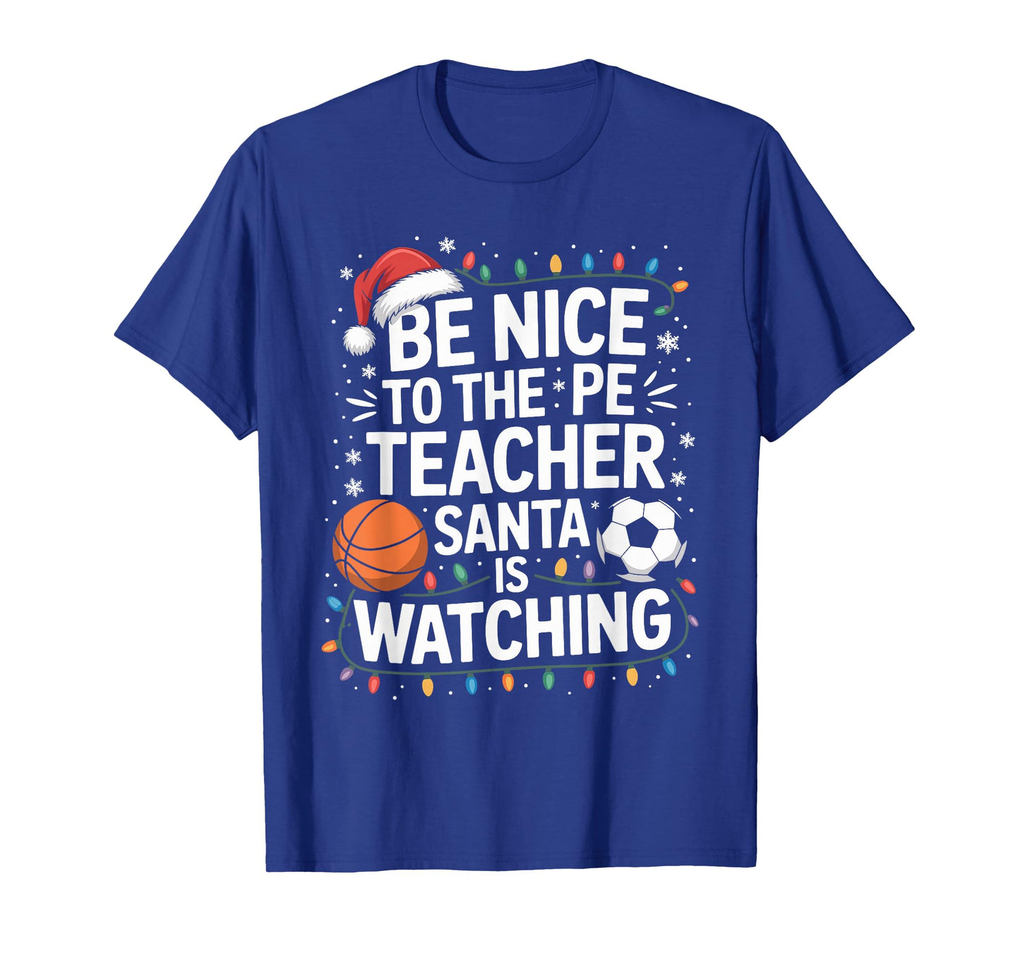 Funny PE Teacher Christmas Physical Education Xmas T-Shirt