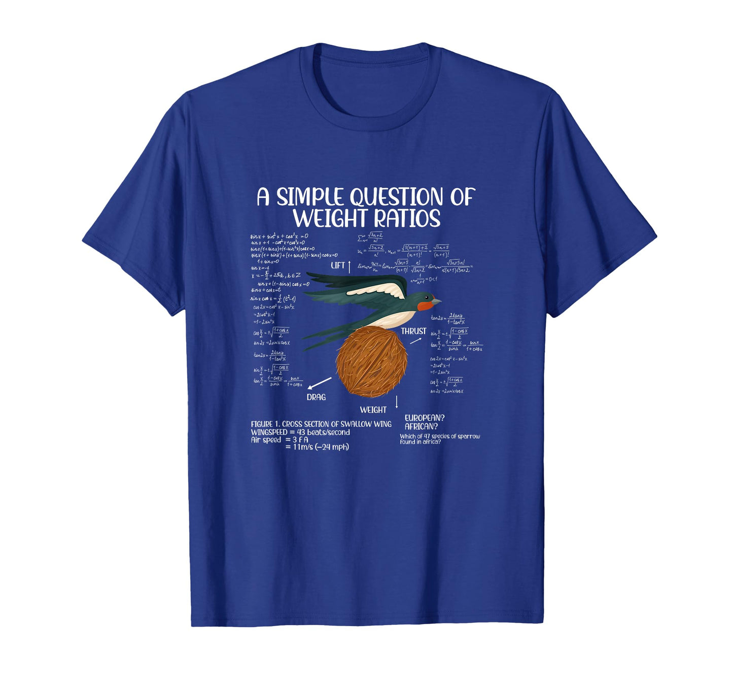 A Simple Question of Weight Ratios Math Teacher T-Shirt