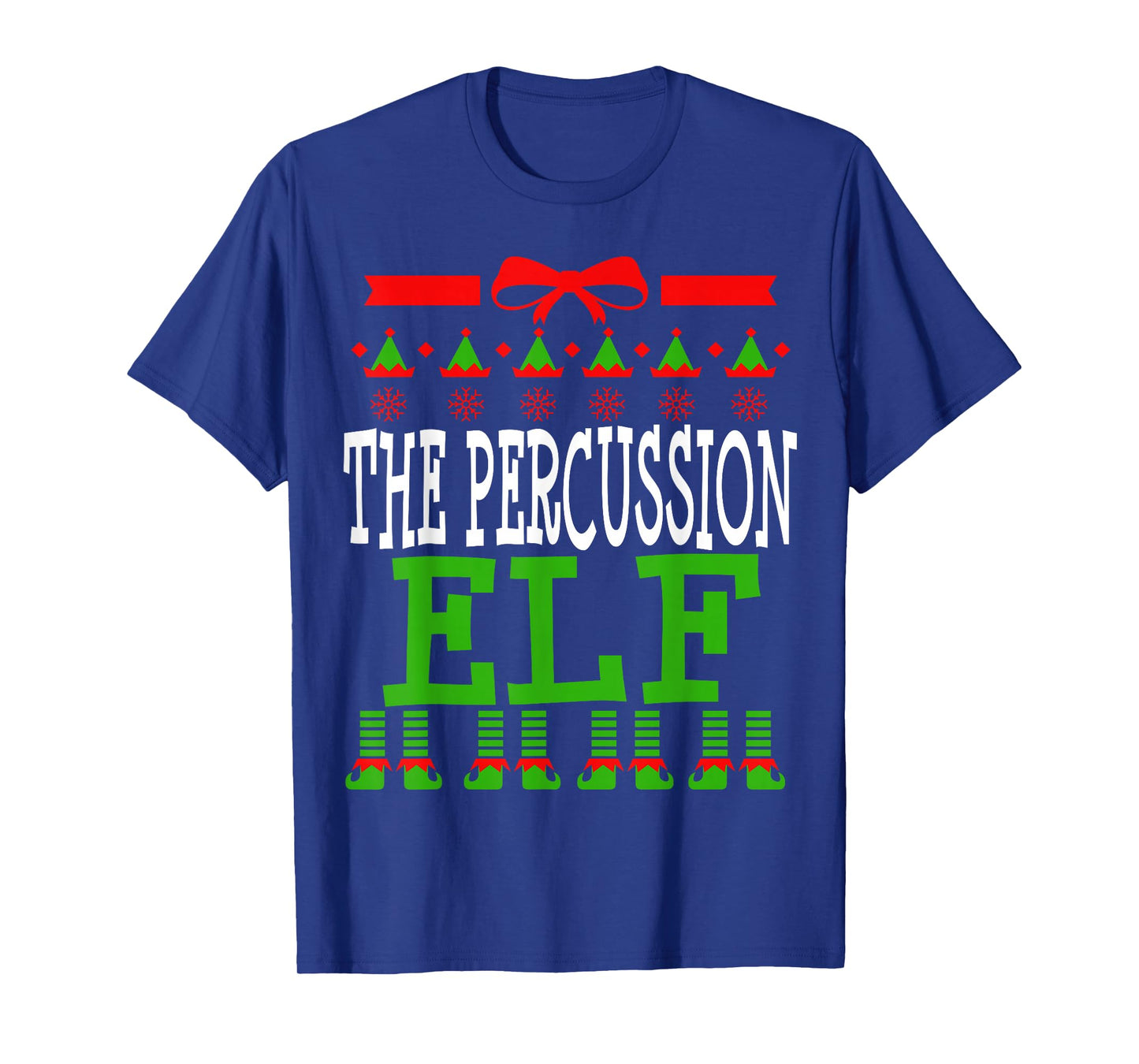 Percussion Elf Funny Matching Marching Band Christmas Drum T-Shirt