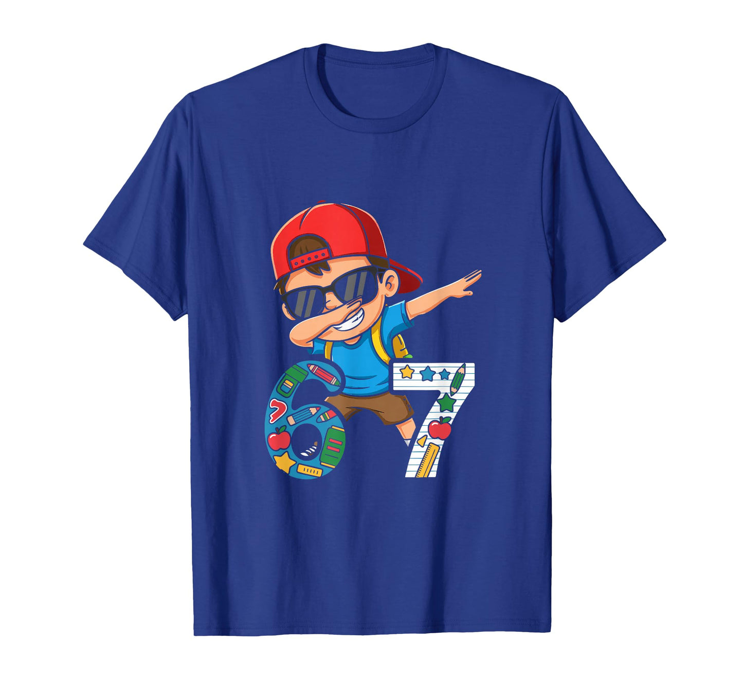 Six Seven 67 Days of School Funny Meme Student Dab Dabbing T-Shirt
