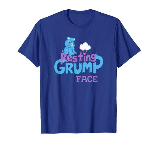 Care Bears Grumpy Bear Resting Grump Face Cloudy Mood Logo T-Shirt