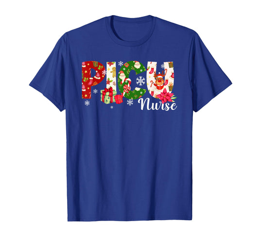 Christmas PICU Nurse Pediatric Intensive Care Unit Xmas T-Shirt