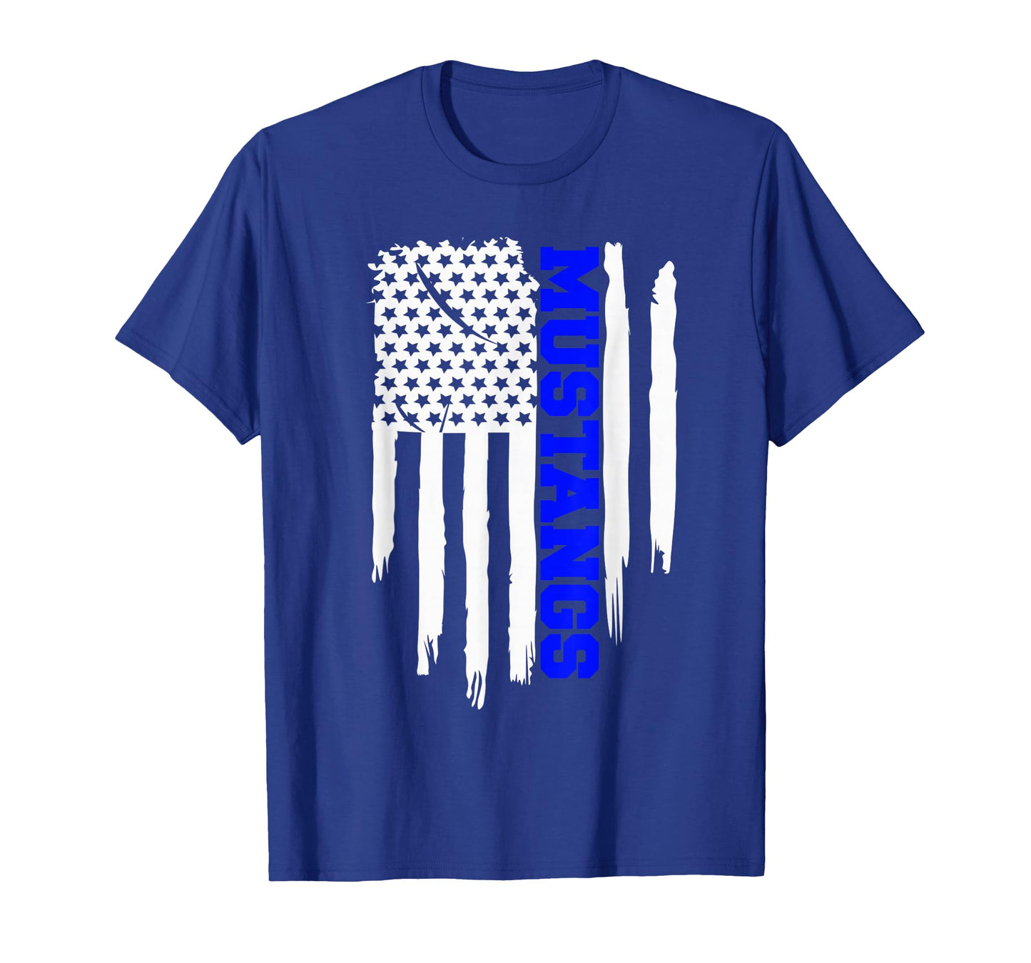 Friendswood Mustangs American Flag T-Shirt