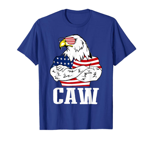 Patriotic Bald Eagle Caw 4th of July American Flag American T-Shirt