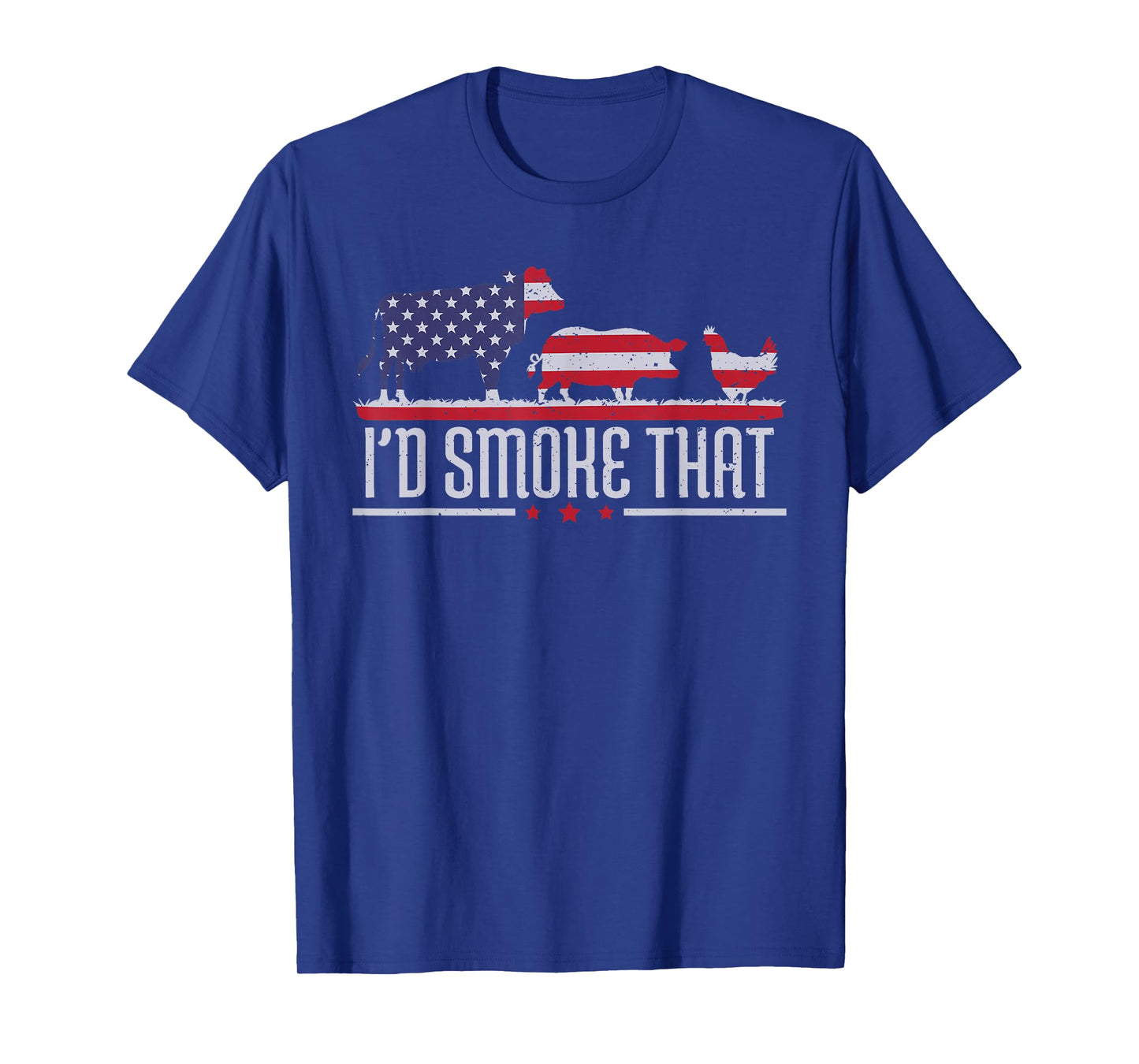 4th July I'd Smoke That Patriot BBQ Barbeque Cook Chef T-Shirt