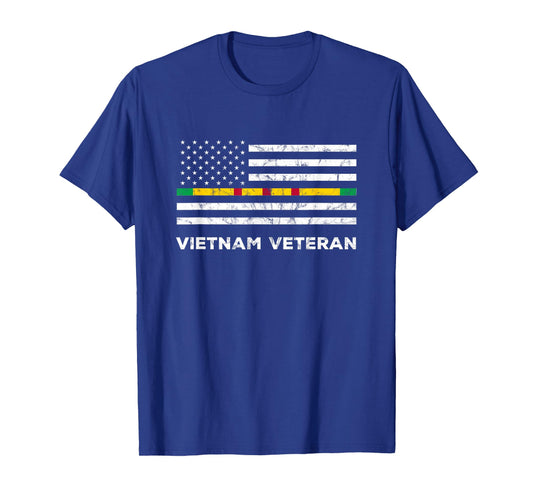 Vietnam Veteran Thin Line American Flag Pride T-shirt T-Shirt for Women Men