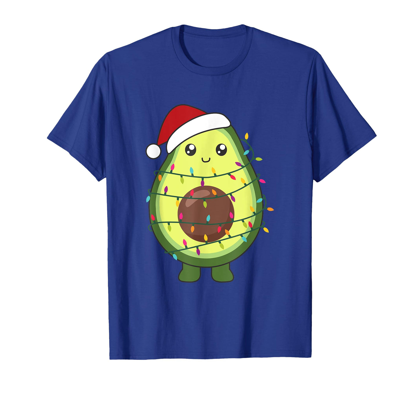 Avocado Christmas Food With Fairy Lights Funny Avocados T-Shirt