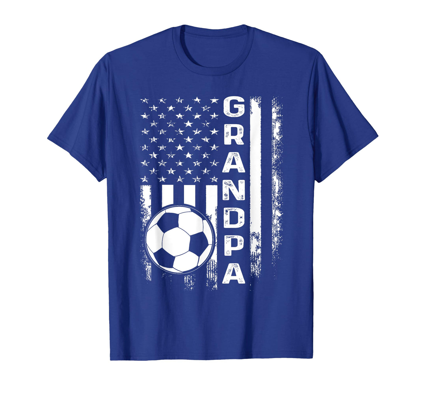 Soccer Grandpa American Flag Vintage Christmas Xmas Women Kids Men T-Shirt