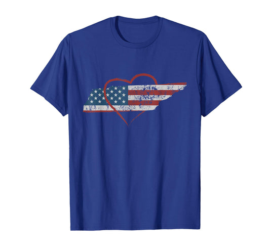 I Love Tennessee TN State Pride Heart Gift T Shirt T-Shirt