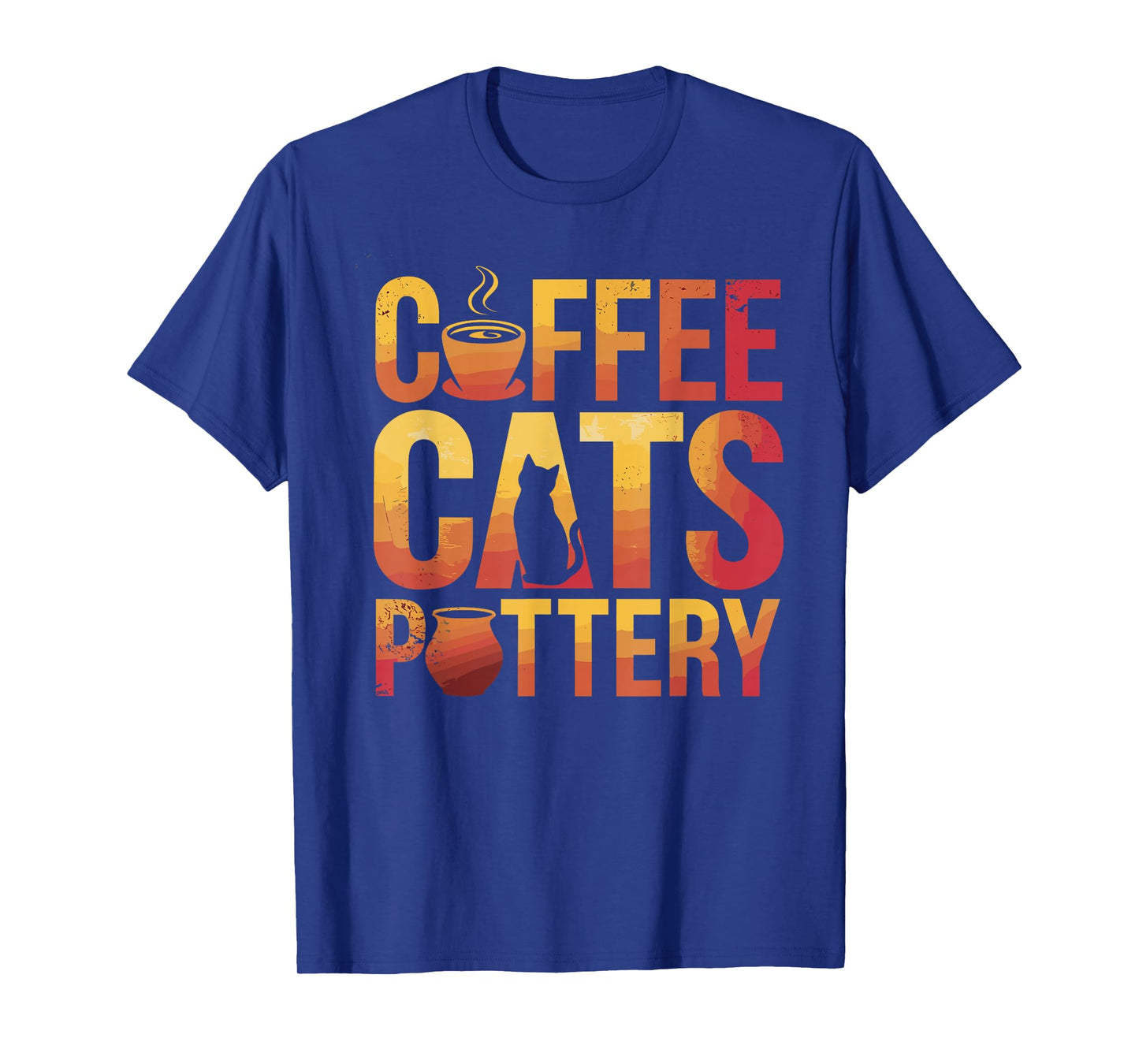 Coffee Cats Pottery Funny Pottery T-Shirt