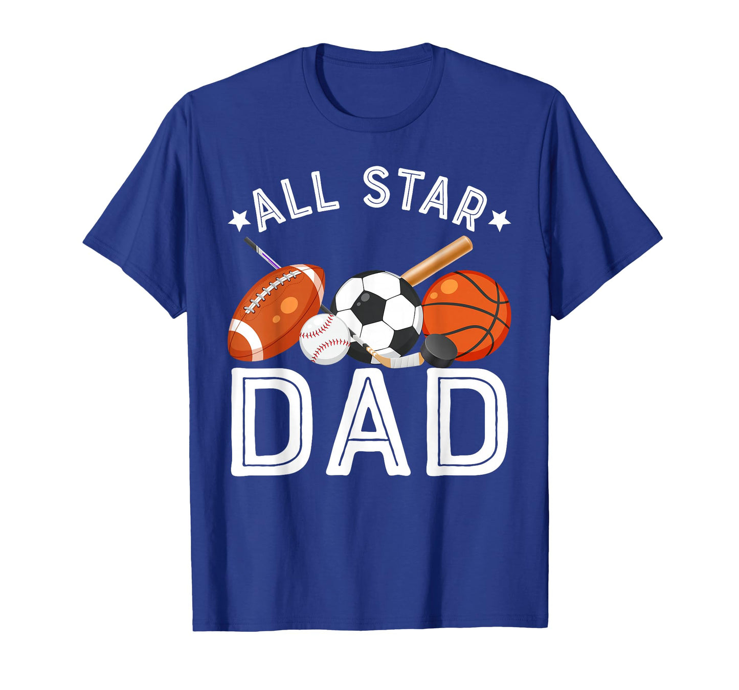 All Star DAD of The Birthday Boy Basketball Soccer Sport T-Shirt