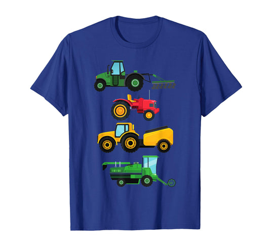 4 Tractors & Agricultural Machinery Combine Harvesters Boys Gift T-Shirt