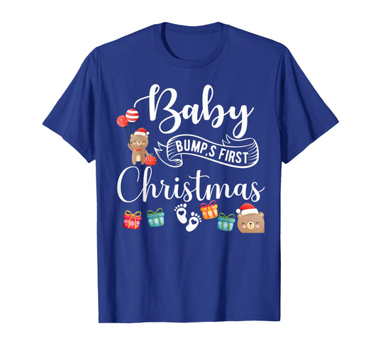 Cute Pregnancy Announcement Baby Bump First Christmas T-Shirt