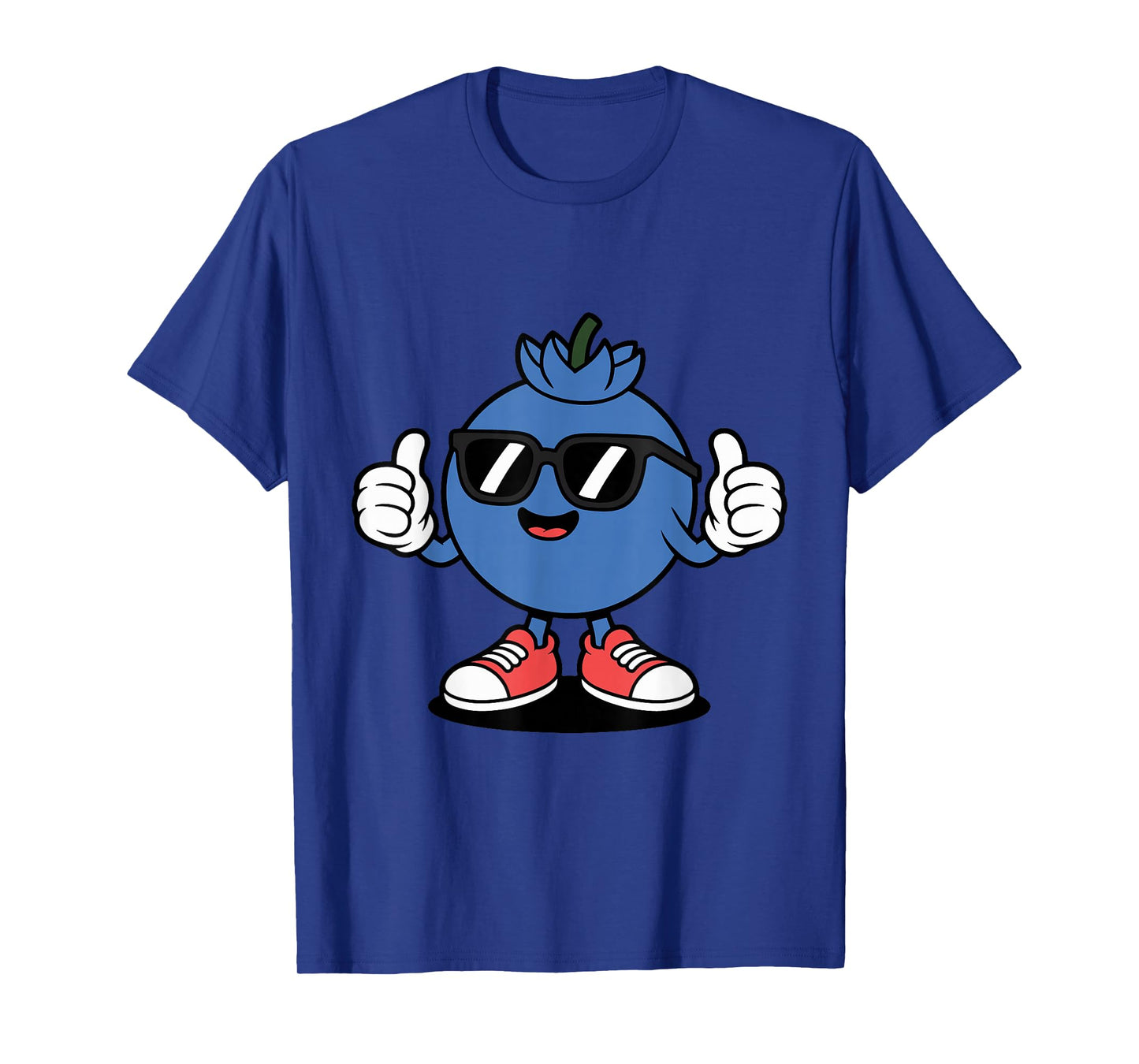 Cool Blueberry Lovers Funny Fruit Cartoon Character Design T-Shirt