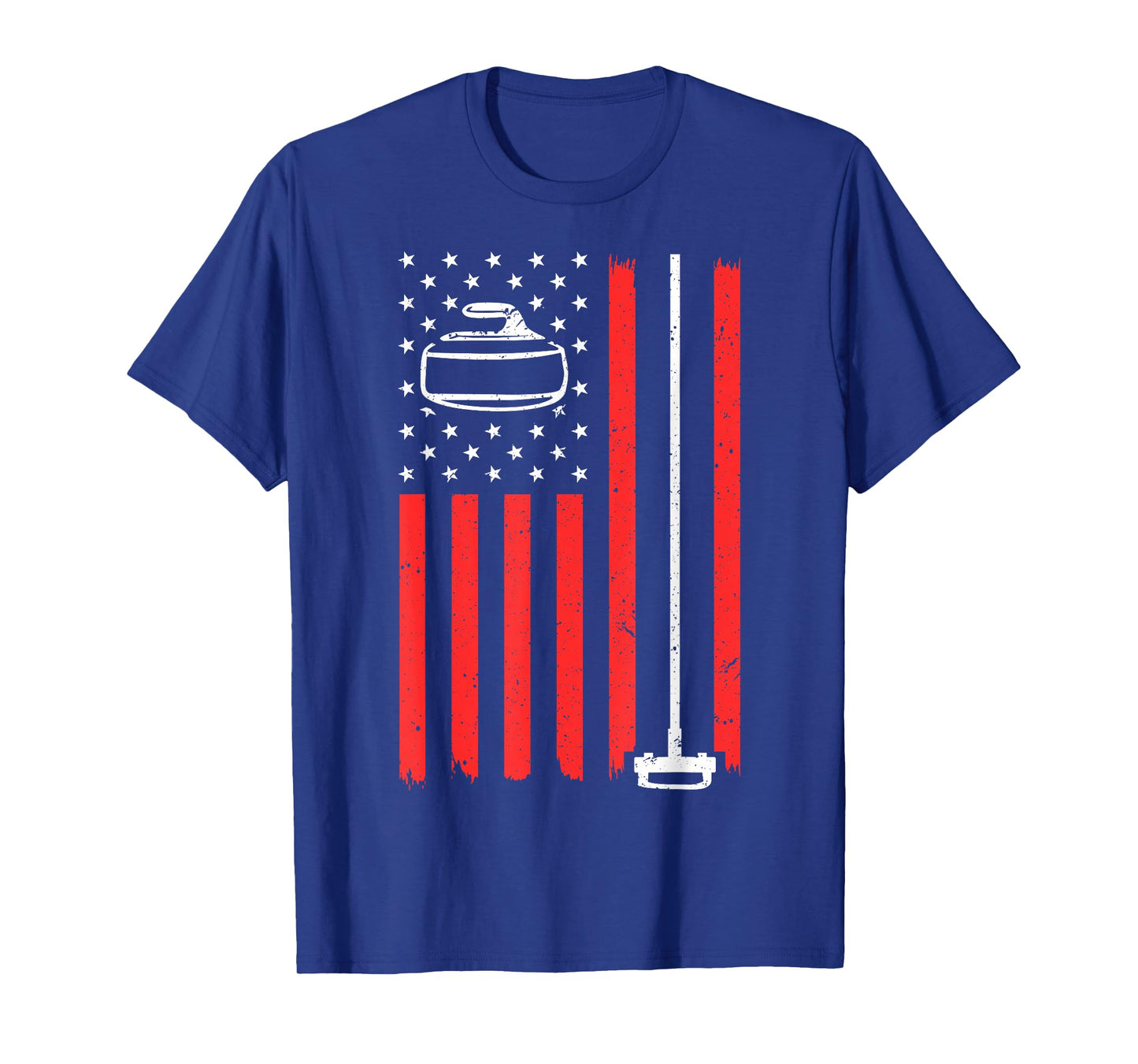 Funny Curling Gift for Men Women Curling Players USA Team T-Shirt