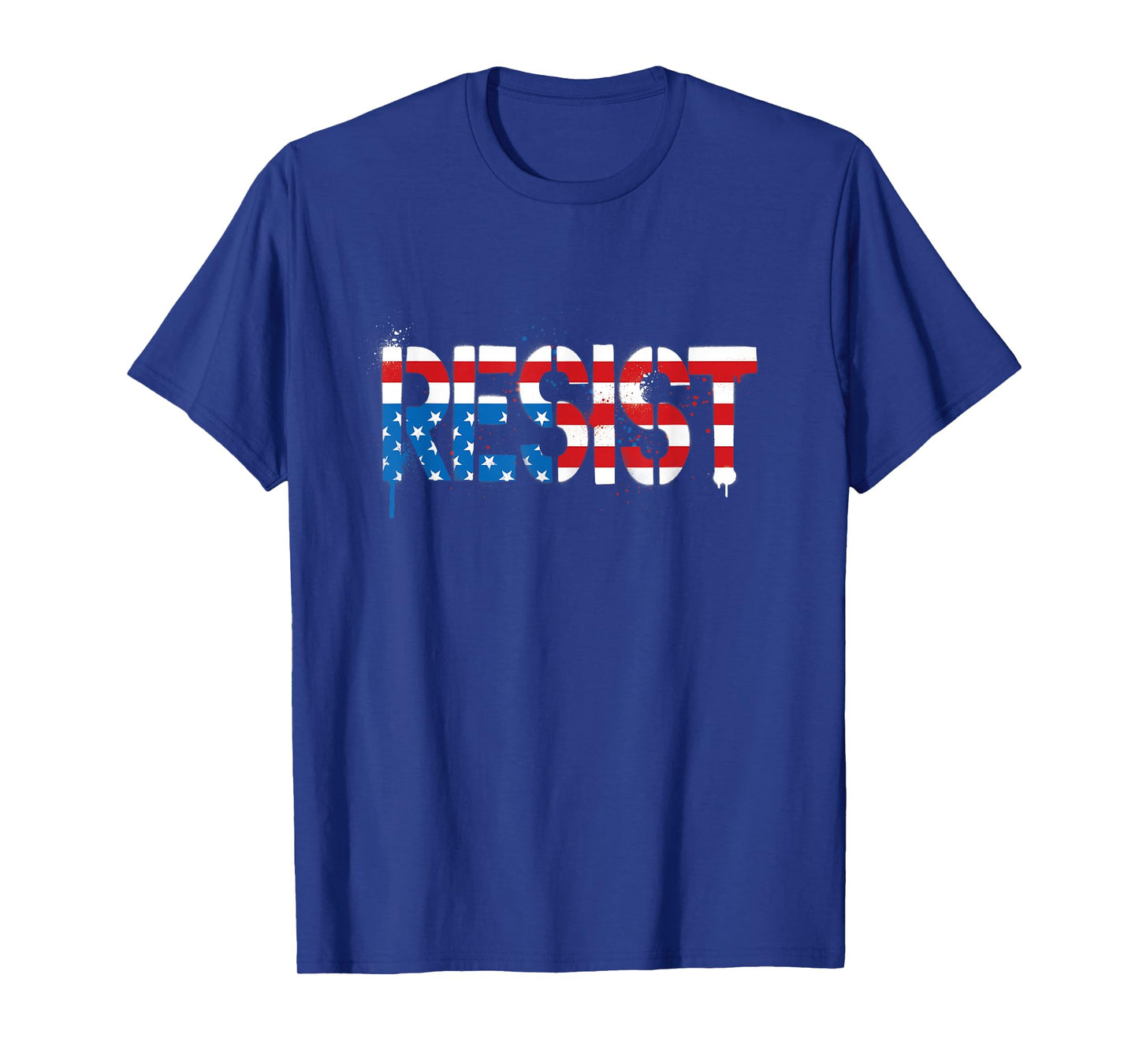 Resist Distressed Upside Down American Flag USA T-Shirt
