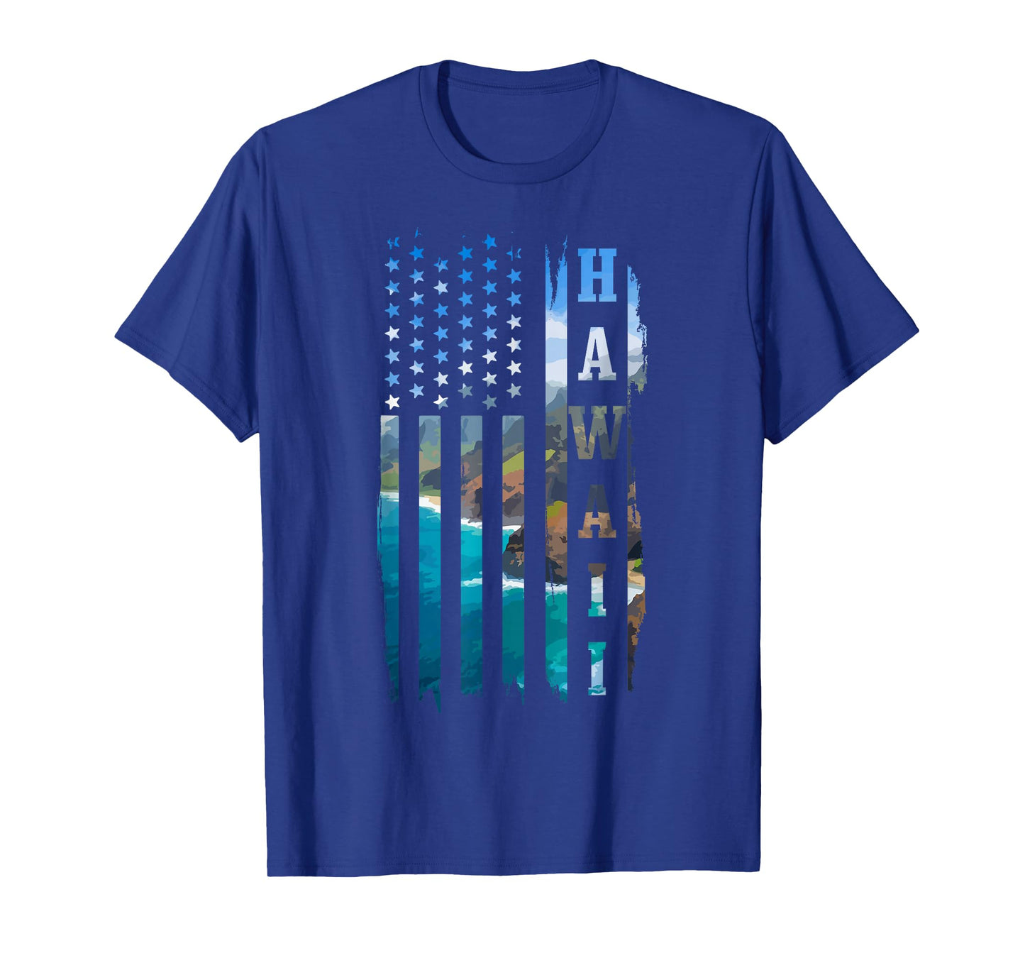 Hawaiian Flag Landscape Surfer T-Shirt