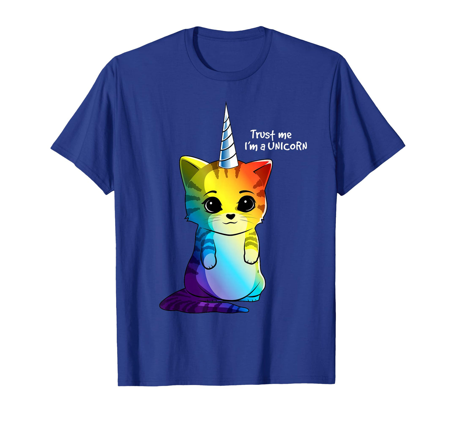 Caticorn T Shirt Unicorn Cat Kittycorn Girls Women Rainbow T-Shirt
