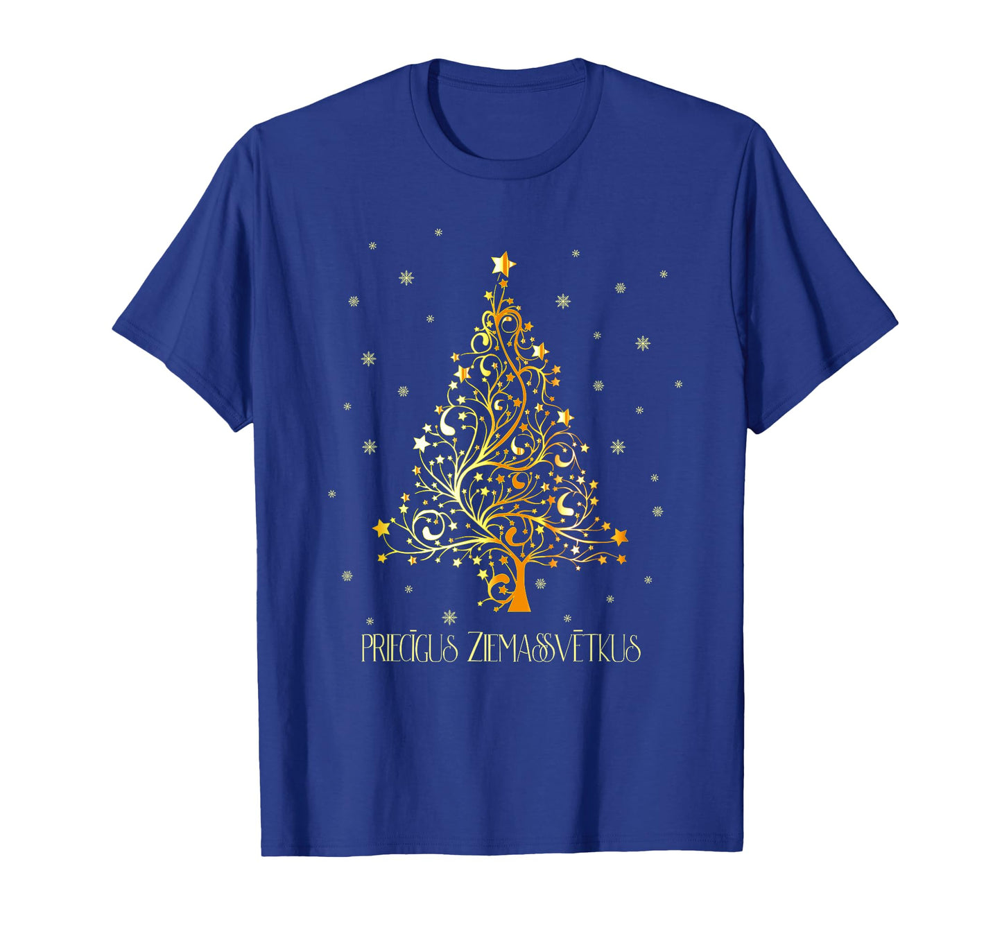 Latvia Christmas T-shirt Latvian Priecigus Ziemassvetkus