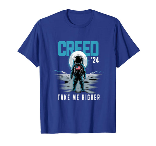 Cool Creed '24 Take Me Higher American Astronaut Men Women T-Shirt