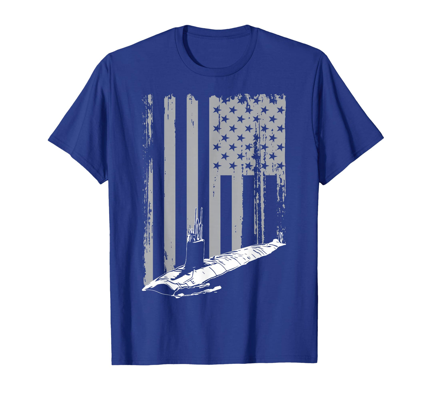 Submariner American Flag Patriotic Submarine Veteran Grandpa T-Shirt