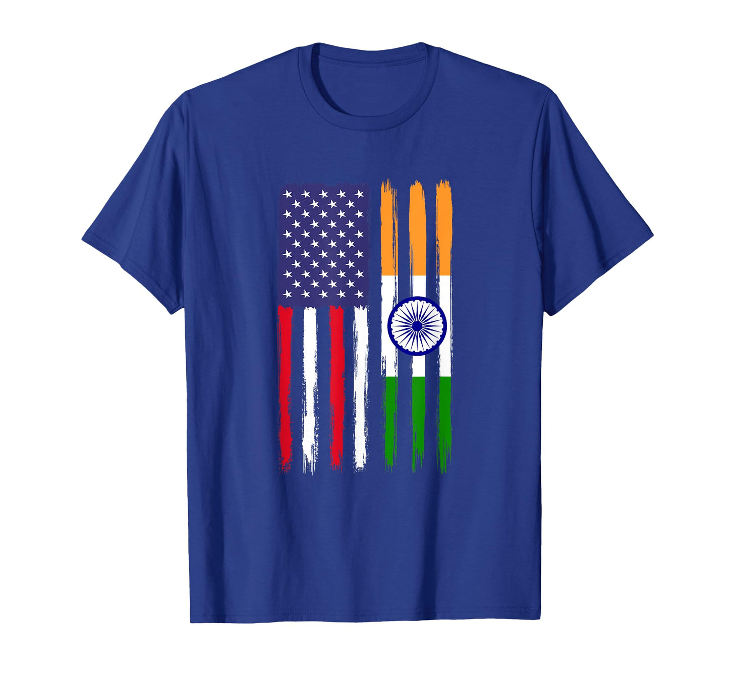 Indian Roots Half American Flag Patriotic Indian T-Shirt